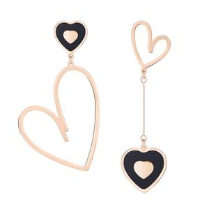 Double Love 14K Gold Plated Drop Earrings